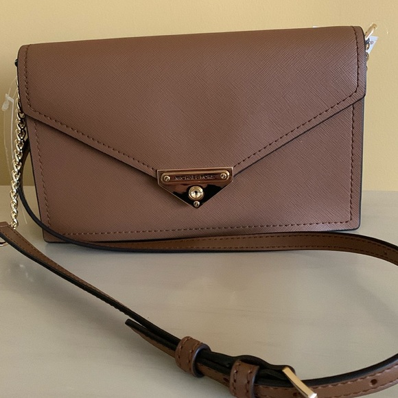 NWT MICHAEL KORS BROWN LEATHER CROSSBODY - Picture 2 of 7
